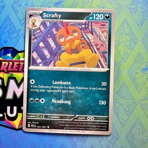 scrafty (061/091) - uncommon — pokémon: paldean fates